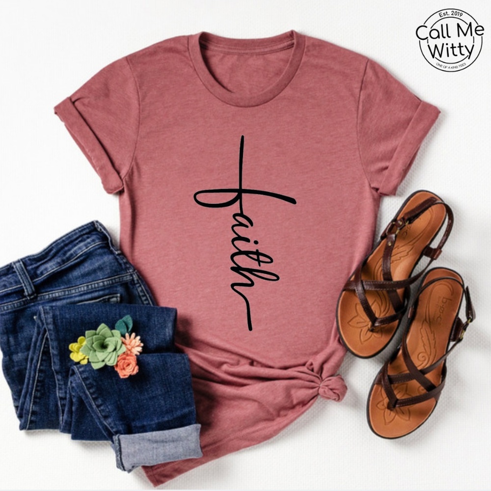 T shirts Graphic Tee For Women Mauve Top - Picture 1 of 4